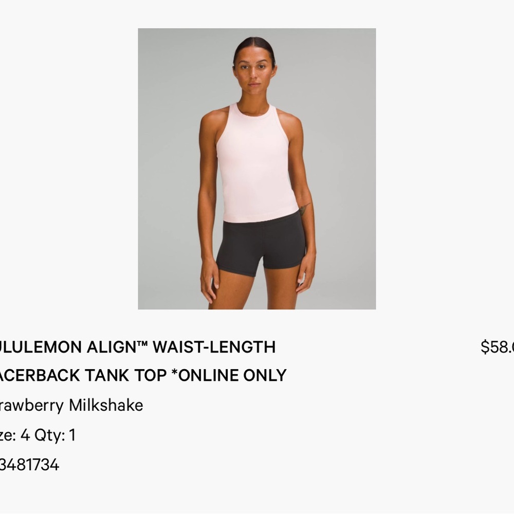 lululemon athletica Align Racerback Tank Top - Light Pink